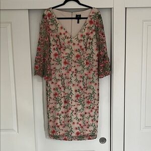 Adrianna Papell V-Neck Floral Dress